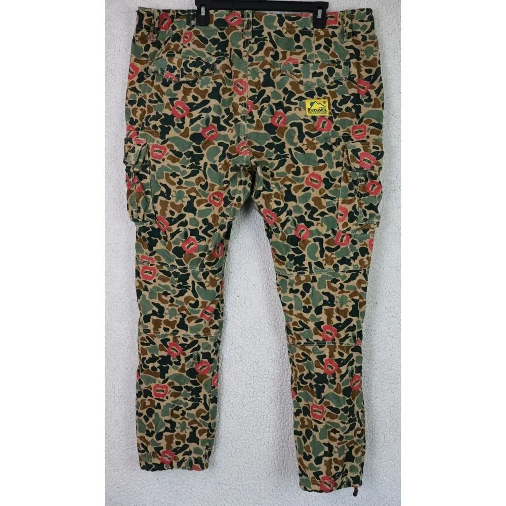 ICECREAM BBC Apple Pant 401-9106 Camo 2021 Size 40 Cargo Corduroy Green Red - Picture 2 of 13